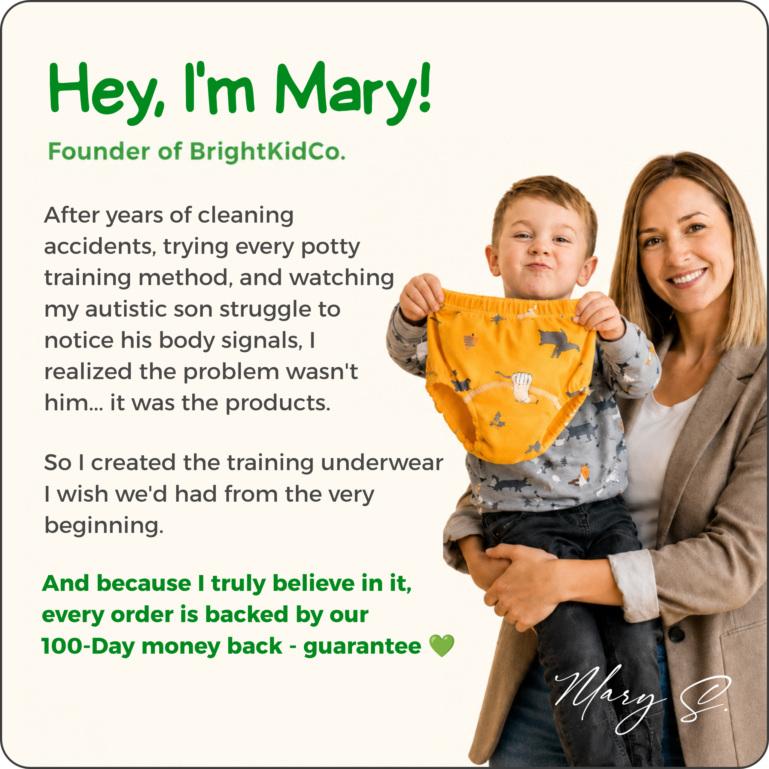 Help Your Child Become Potty Trained in 4–6 Weeks - Our Body Signal Learning Layer™ preserves the natural wetness signal so your child can recognize when it's time to go.