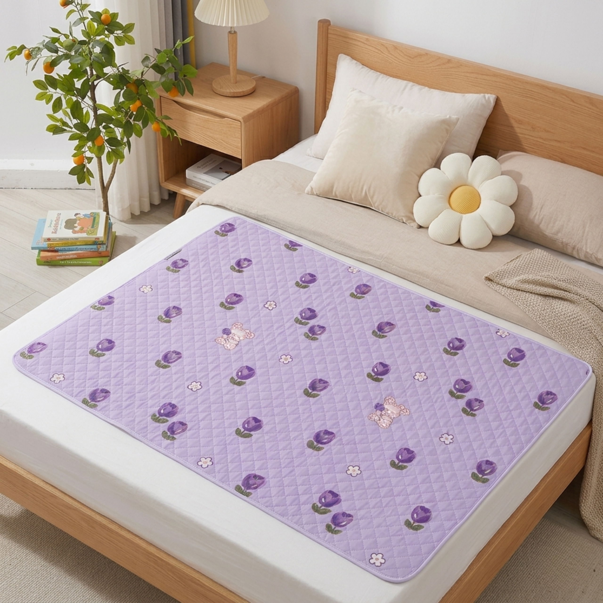 TPU Waterproof Mattress Protector (80×120 cm / 31.5×47 in) - Protects the mattress while the body learns the nighttime signal.