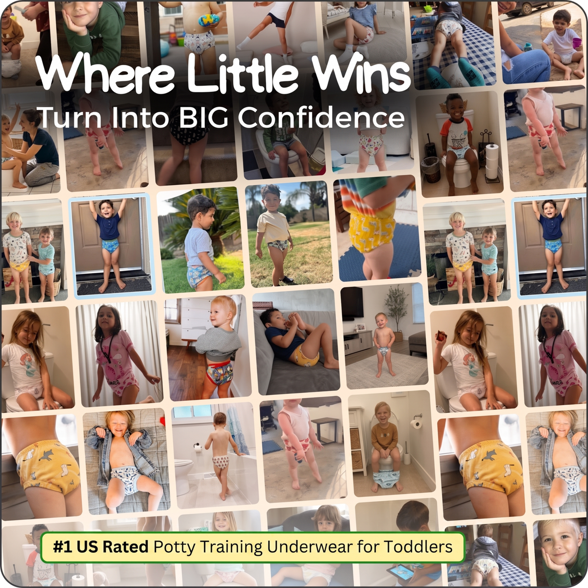 Leakproof Potty Training Underwear - Our Body-Signal Learning Layer™ helps toddlers recognize when it’s time to go.