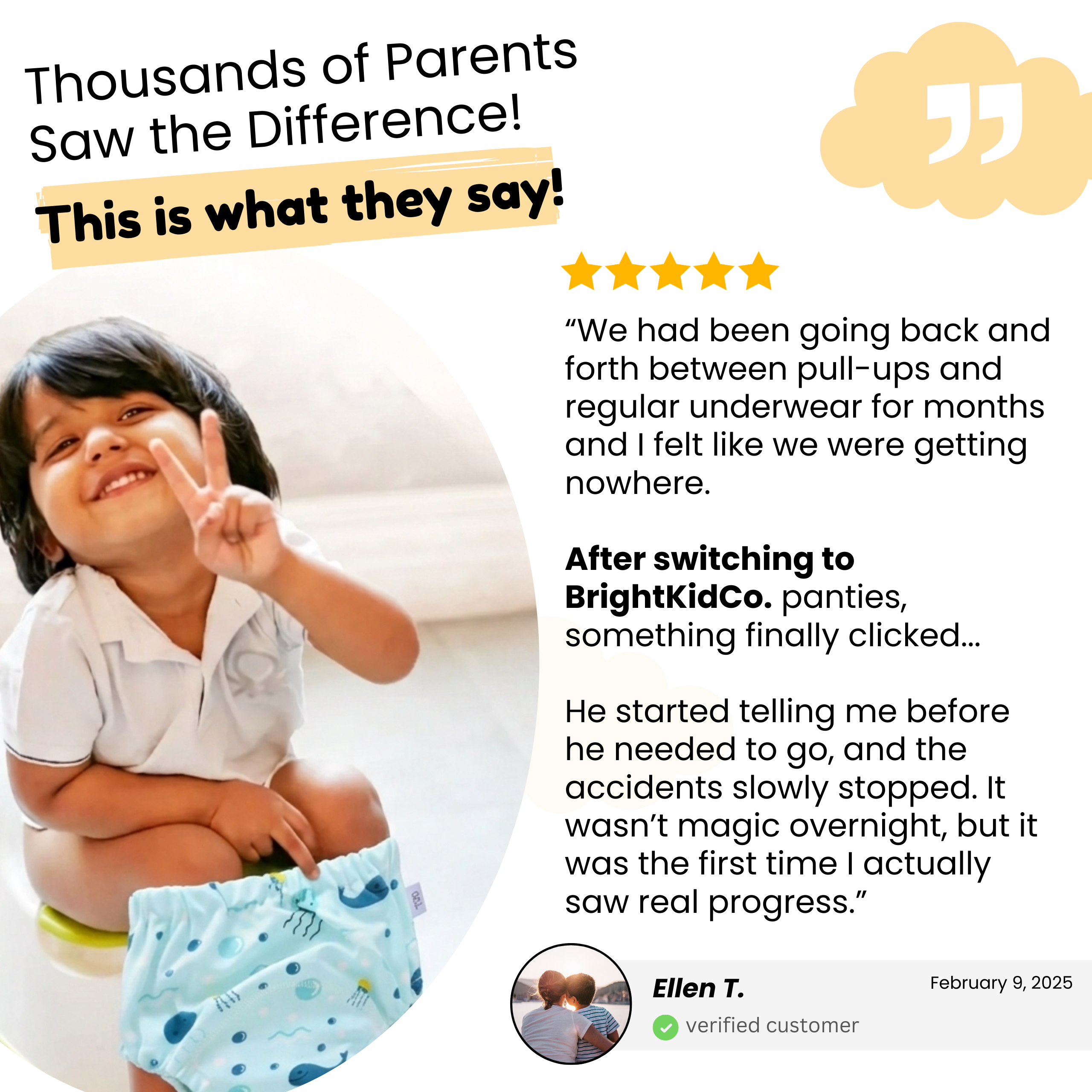 Leakproof Potty Training Underwear - Our Body-Signal Learning Layer™ helps toddlers recognize when it’s time to go.