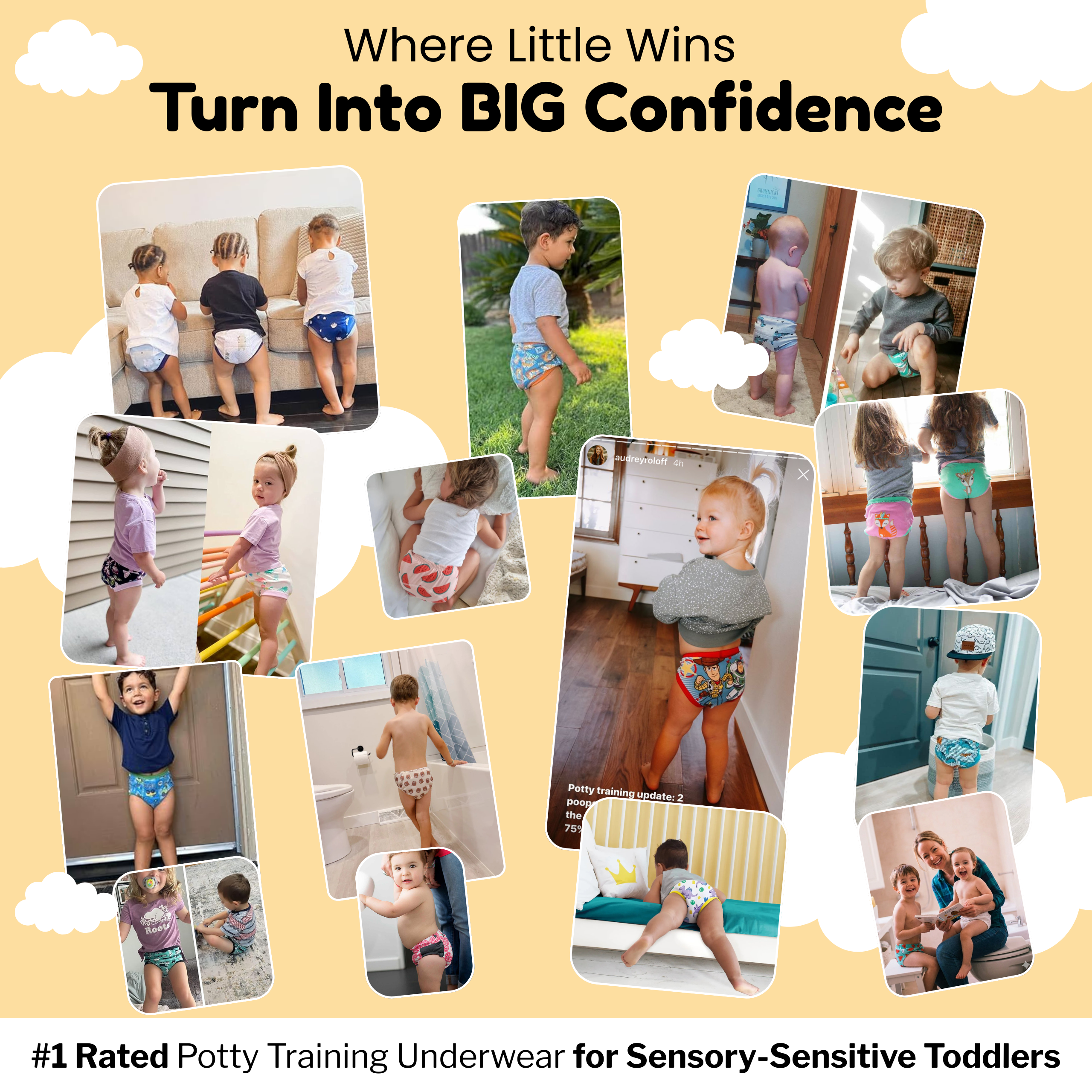 Potty Training Underwear Designed for Autistic Kids - Our Body-Signal Learning Layer™️ supports body awareness without overwhelming your children. Leakproof & sensory friendly.
