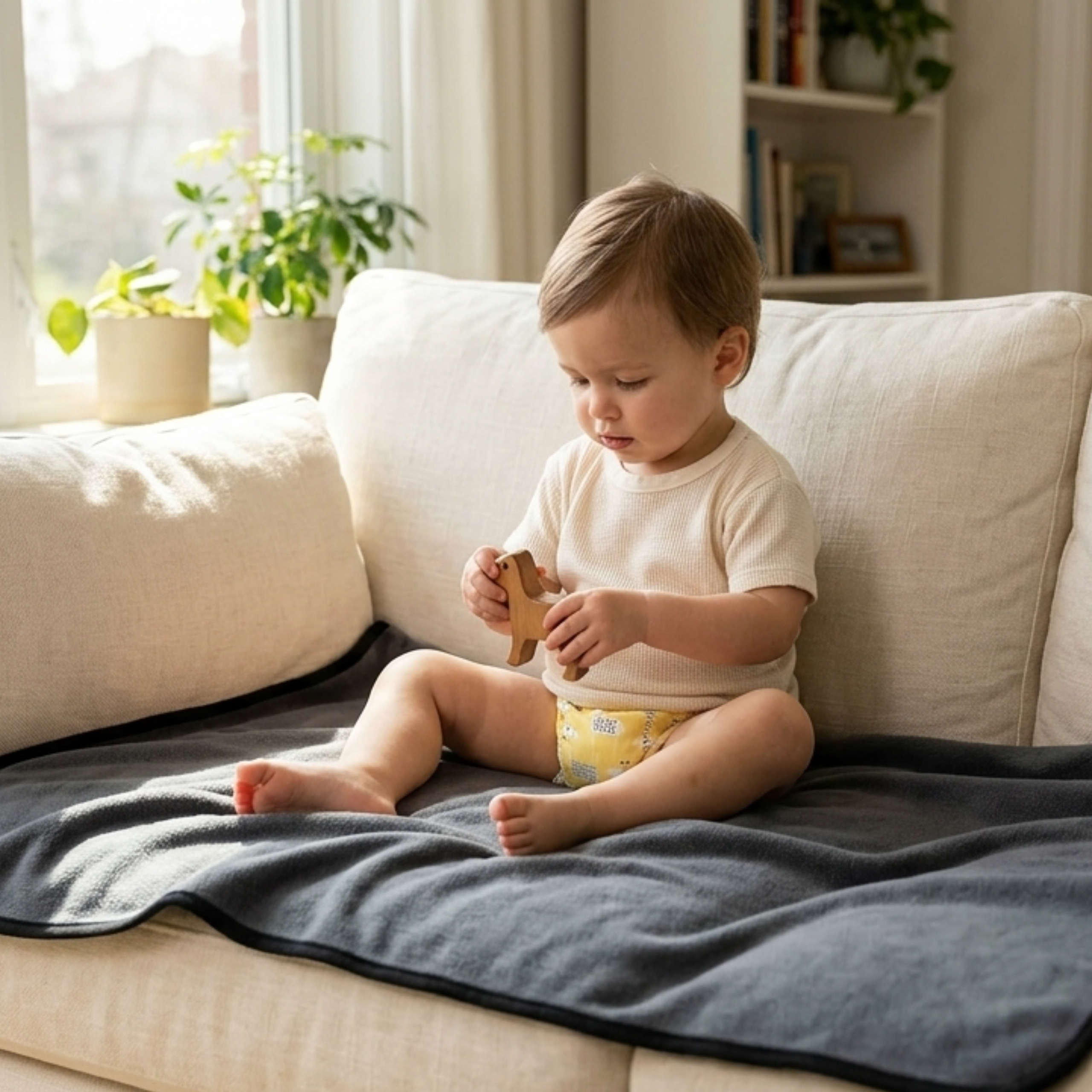 Waterproof Blanket (60" x 50") - Soft on top, waterproof underneath — for couches, car seats, beds, and everywhere accidents happen