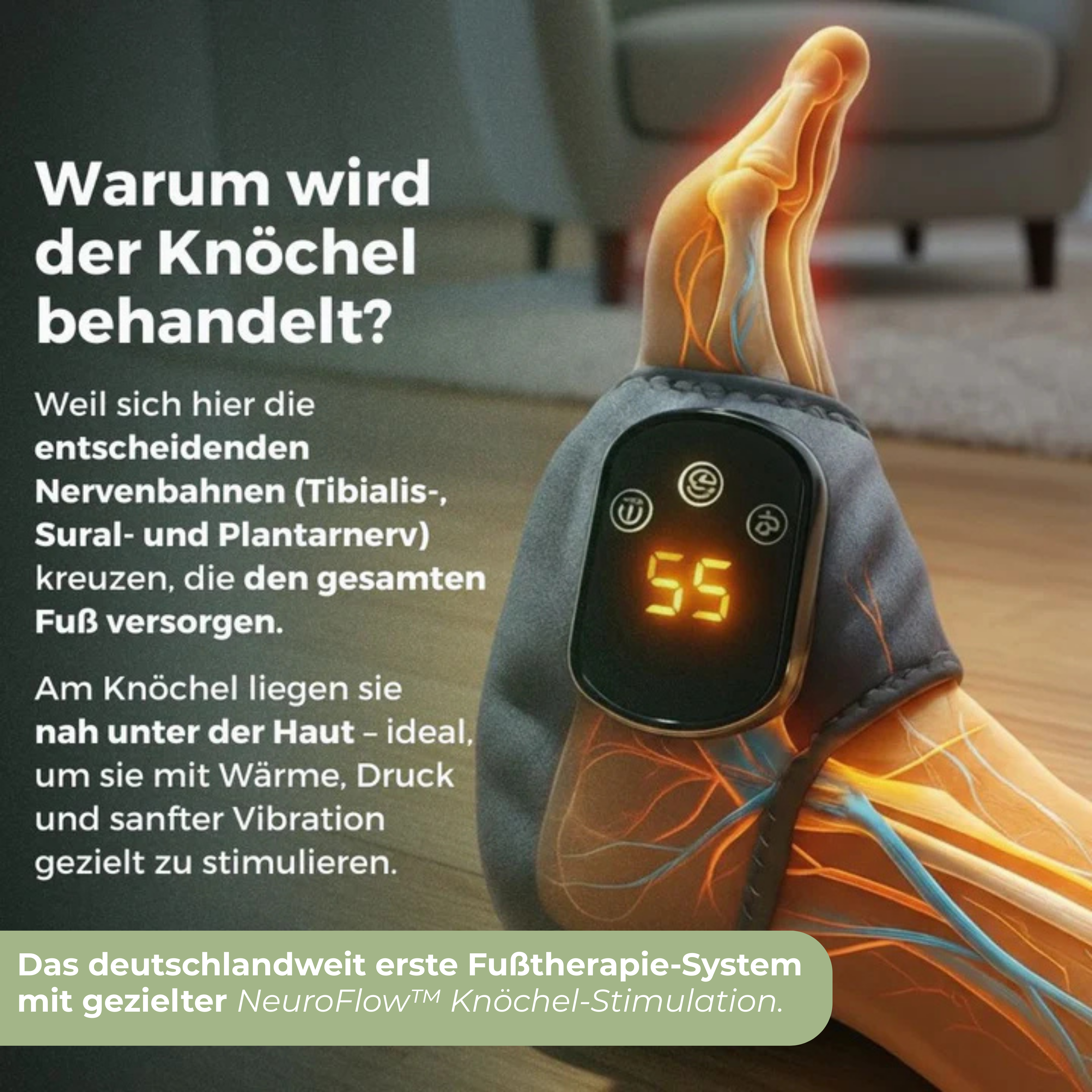 FußRelax Pro 3 in 1 – EMS-Fußmassagegerät mit Wärme & Vibration