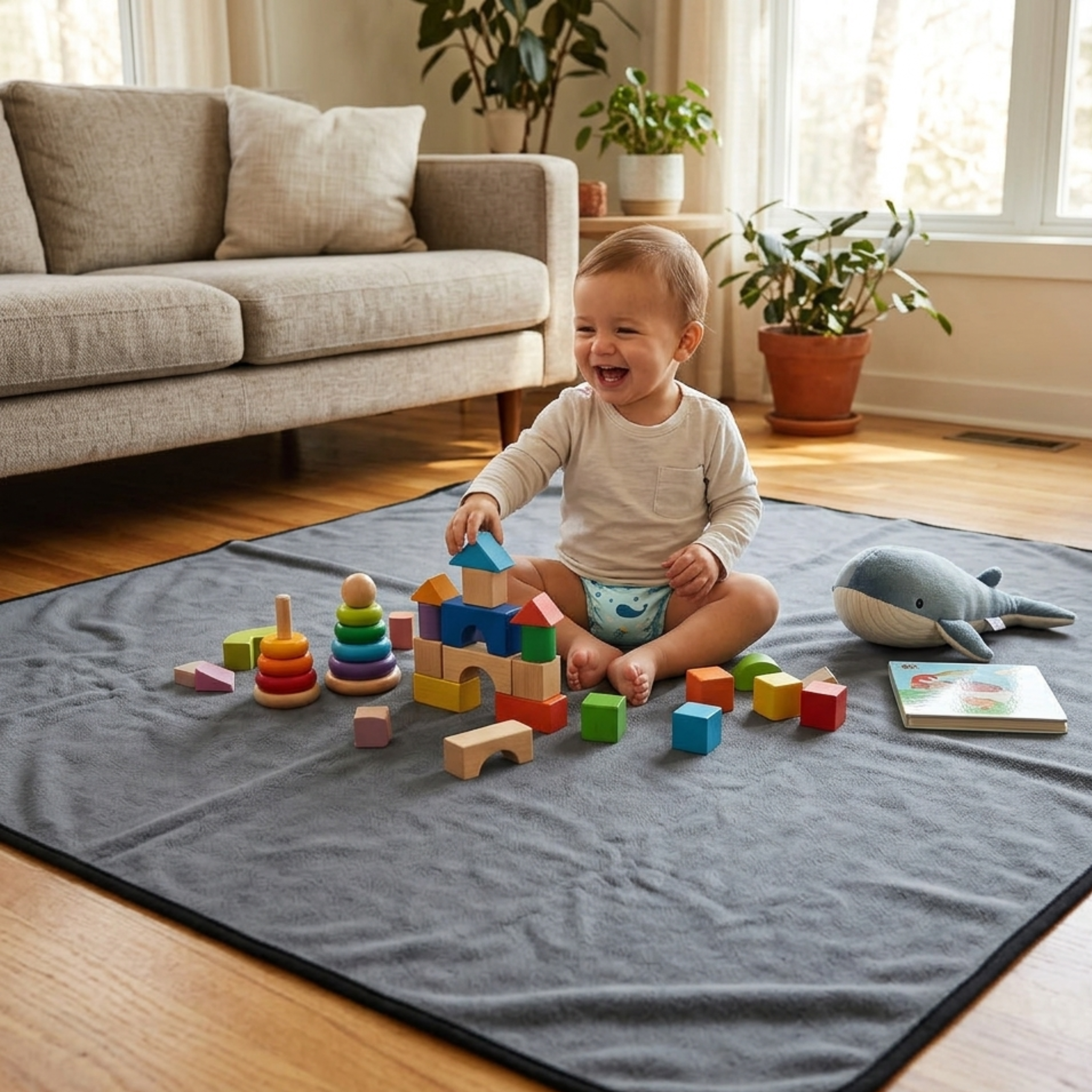 Waterproof Blanket (60" x 50") - Soft on top, waterproof underneath — for couches, car seats, beds, and everywhere accidents happen
