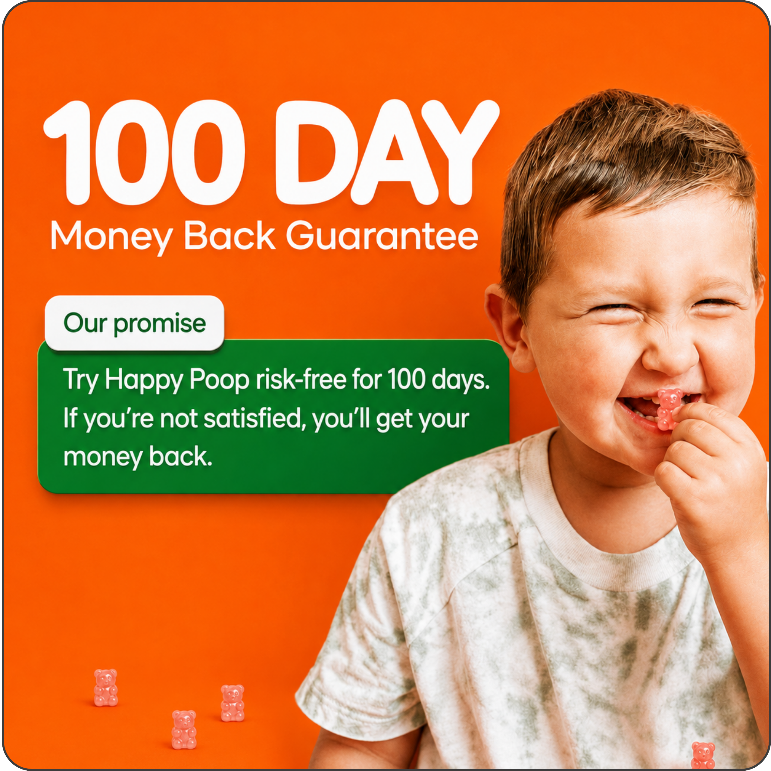 Happy Poop™ Gummies - Specially Developed to Support Healthy, Comfortable Poops