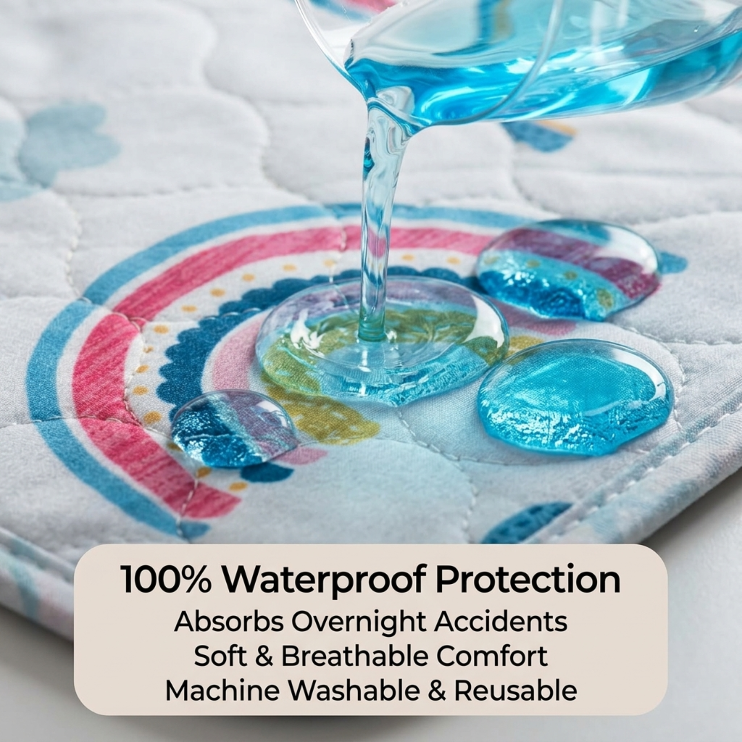 TPU Waterproof Mattress Protector (80×120 cm / 31.5×47 in)  - Protects the mattress while the body learns the nighttime signal.