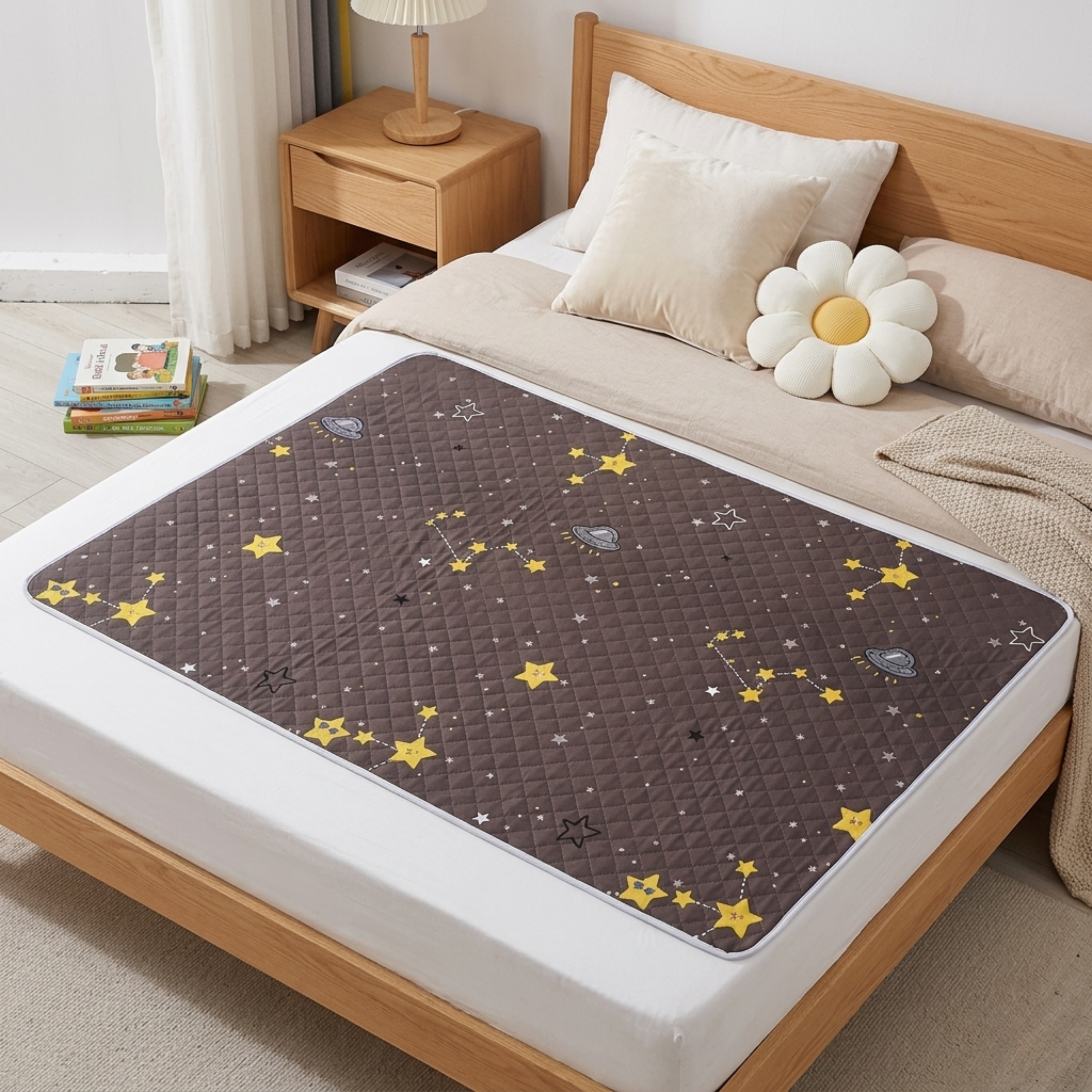 TPU Waterproof Mattress Protector (80×120 cm / 31.5×47 in)  - Protects the mattress while the body learns the nighttime signal.