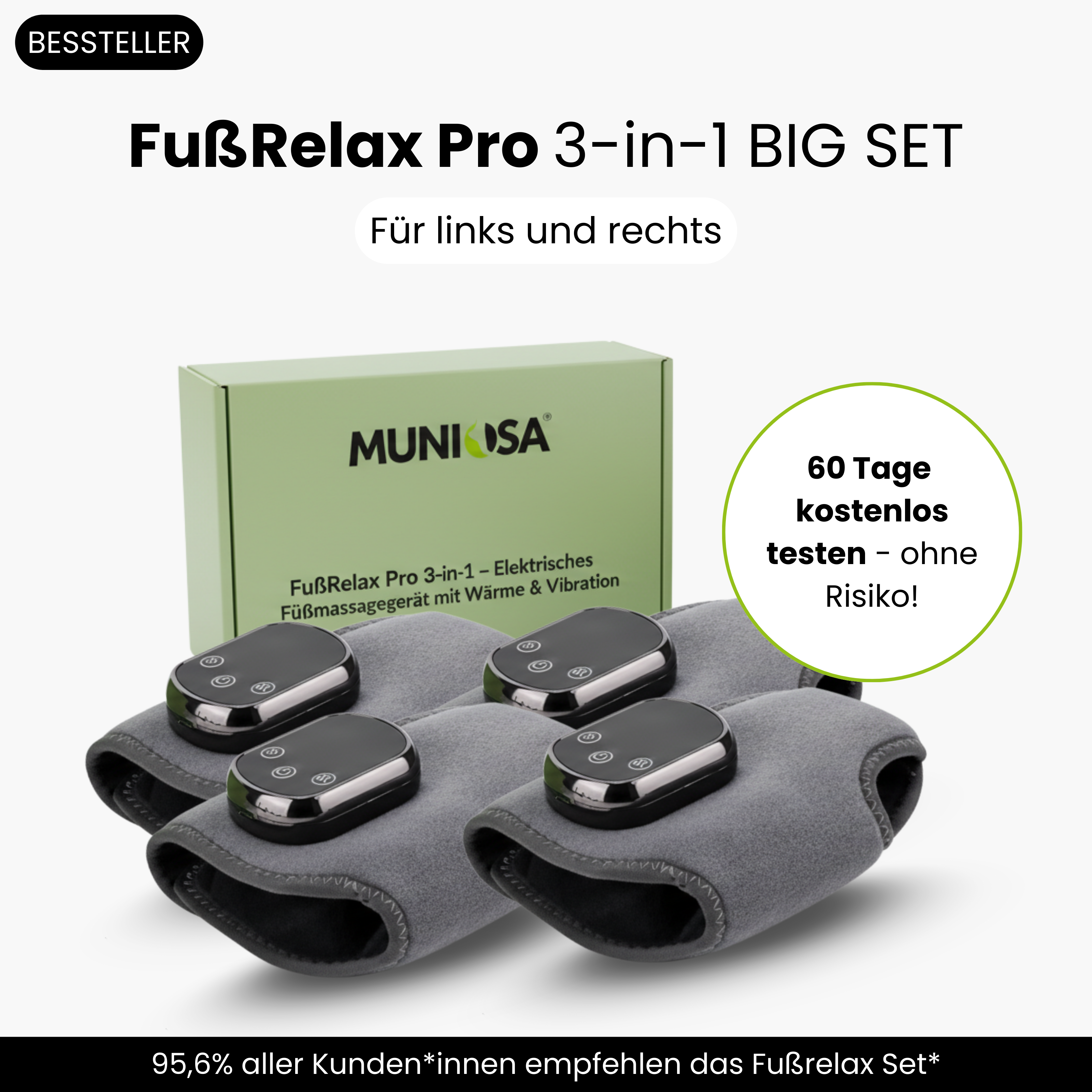 FußRelax Pro 3 in 1 BIG - SET (2x Links + 2x Rechts)